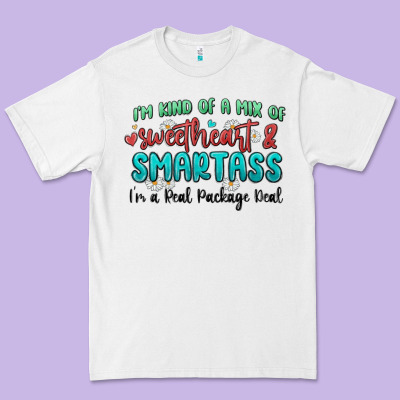 Im  Kind Of A Mix Of Sweetheart And Smartass Premium Tee Designed By Maliassmallbusiness