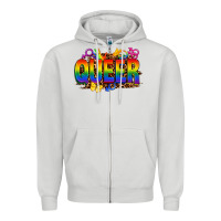 Dove Grey queer Zipper Hoodie - FaDigitalArtStudio