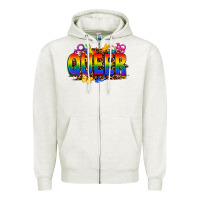 Oatmeal Heather queer Zipper Hoodie - FaDigitalArtStudio