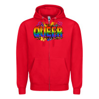 Red queer Zipper Hoodie - FaDigitalArtStudio