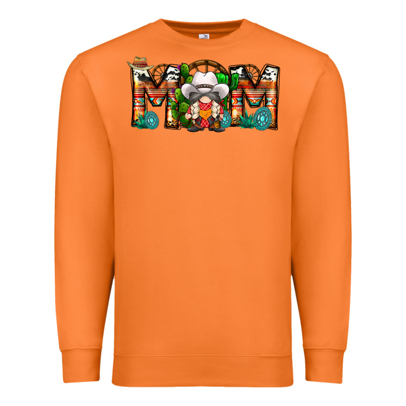 Mom Cowboy Gnome Premium Sweatshirt by CowhideDigitalArt | Teevron