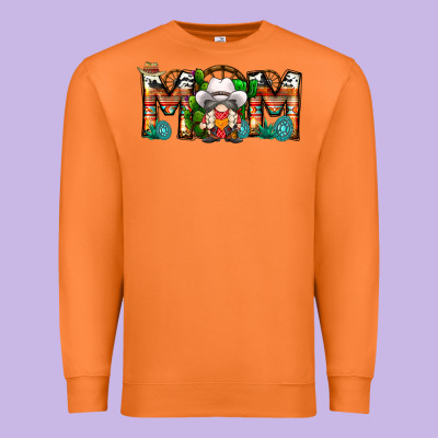Mom Cowboy Gnome Premium Sweatshirt Designed By Cowhidedigitalart