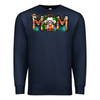 Navy Mom Cowboy Gnome Premium Sweatshirt - CowhideDigitalArt