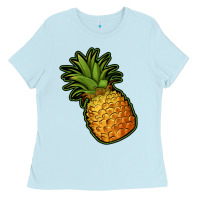 Baby Blue pineapple Ladies Tee - Jasminsmagicworld