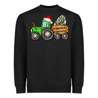 Black christmas tractor Heavyweight Sweatshirt - CowGirlArtShop