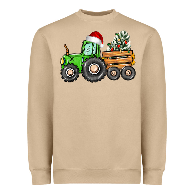 Christmas Tractor Heavyweight Sweatshirt by CowGirlArtShop | Teevron