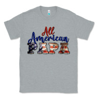 Heather Grey all american papa Classic Tee - BarkalooDesign
