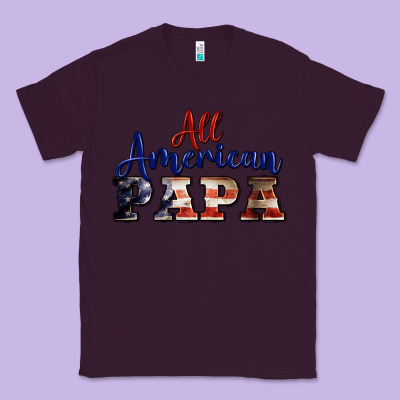 All American Papa Classic Tee Designed By Barkaloodesign