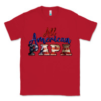 Red all american papa Classic Tee - BarkalooDesign