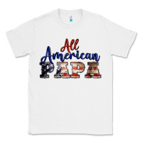 White all american papa Classic Tee - BarkalooDesign