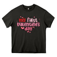 Asphalt my first valentines day Heavy Core Tee - MaliasSmallBusiness