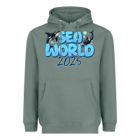 Sage Sea World 2025 Heavyweight Hoodie - CowhideDigitalArt