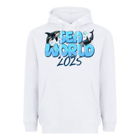 White Sea World 2025 Heavyweight Hoodie - CowhideDigitalArt