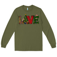 Army Green Christmas Tree Love Long Sleeve Tee - RanaPortraitStore
