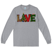 Heather Grey Christmas Tree Love Long Sleeve Tee - RanaPortraitStore