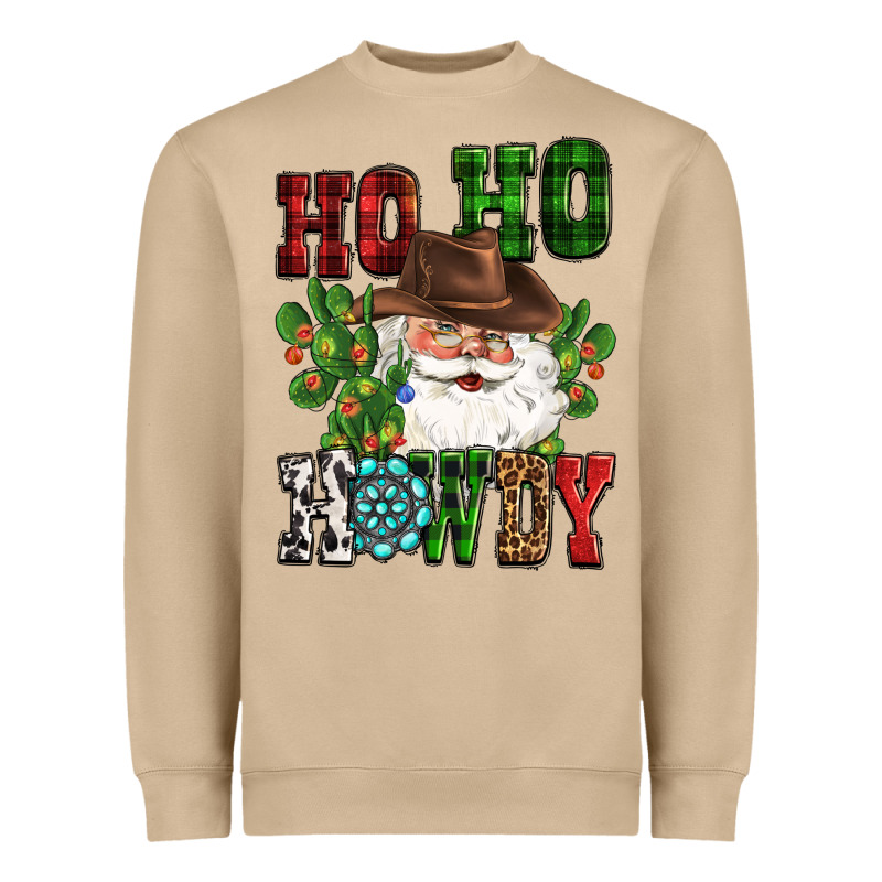 Ho Ho Howdy Santa Heavyweight Sweatshirt by CowGirlArtShop | Teevron