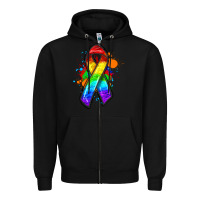 Black Pride ribbon Zipper Hoodie - FaDigitalArtStudio