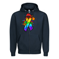Navy Pride ribbon Zipper Hoodie - FaDigitalArtStudio