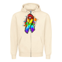Sandshell Pride ribbon Zipper Hoodie - FaDigitalArtStudio