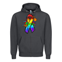 Smoke Pride ribbon Zipper Hoodie - FaDigitalArtStudio