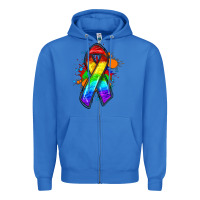 True Royal Pride ribbon Zipper Hoodie - FaDigitalArtStudio