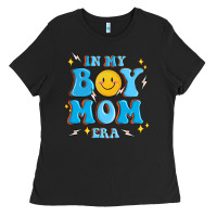 Black in my boy mom era Ladies Tee - MaliasSmallBusiness