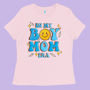 In My Boy Mom Era Ladies Tee Designed By Maliassmallbusiness