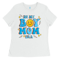 White in my boy mom era Ladies Tee - MaliasSmallBusiness