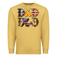 Antique Gold American Flag Dad Bod Premium Sweatshirt - LillyAllenDesigns