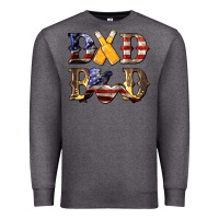 Charcoal Heather American Flag Dad Bod Premium Sweatshirt - LillyAllenDesigns