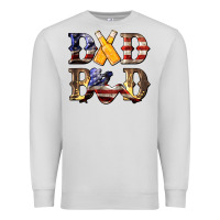 Dove Grey American Flag Dad Bod Premium Sweatshirt - LillyAllenDesigns