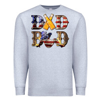Heather Grey American Flag Dad Bod Premium Sweatshirt - LillyAllenDesigns