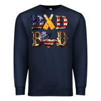 Navy American Flag Dad Bod Premium Sweatshirt - LillyAllenDesigns