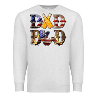 Oatmeal Heather American Flag Dad Bod Premium Sweatshirt - LillyAllenDesigns
