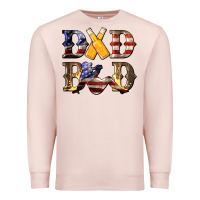 Pale Pink American Flag Dad Bod Premium Sweatshirt - LillyAllenDesigns