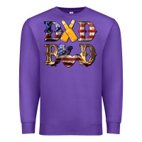 Purple American Flag Dad Bod Premium Sweatshirt - LillyAllenDesigns