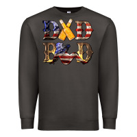 Smoke American Flag Dad Bod Premium Sweatshirt - LillyAllenDesigns