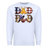 White American Flag Dad Bod Premium Sweatshirt - LillyAllenDesigns