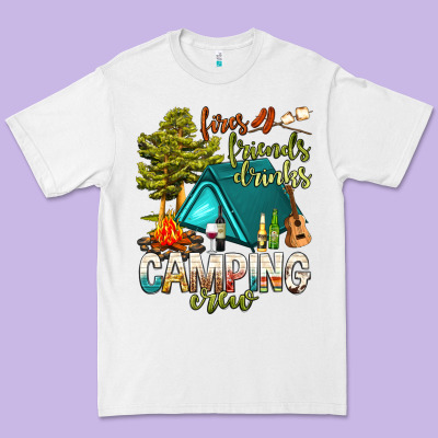 Fires Friends Drinks Camping Crew Premium Tee Designed By Nancycooperartshop