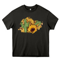 Asphalt cactus leopard sunflower glitter  patch Heavy Core Tee - AdoDesignShop