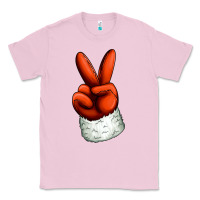 Bubblegum Pink Christmas peace hand Classic Tee - Jasminsmagicworld