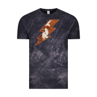 Cloud Black Cowhide Patterned Lightning Vintage Tee - Bettercallsaul