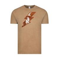 Vintage Coffee Cowhide Patterned Lightning Vintage Tee - Bettercallsaul