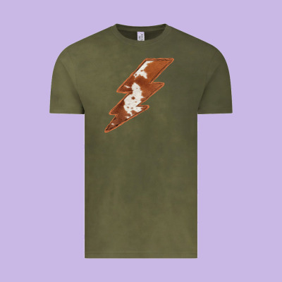 Cowhide Patterned Lightning Vintage Tee Designed By Bettercallsaul