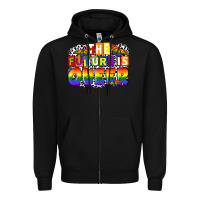 Black the future is queer Zipper Hoodie - FaDigitalArtStudio