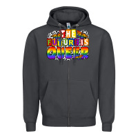 Smoke the future is queer Zipper Hoodie - FaDigitalArtStudio
