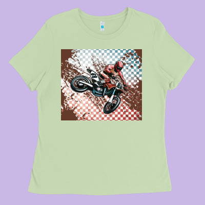 Born To Ride Dirty Bikes Ladies Tee Designed By Maliassmallbusiness
