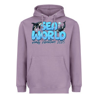Lavender Sea World Family Adventure 2025 Heavyweight Hoodie - CowhideDigitalArt