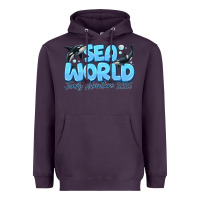 Plum Sea World Family Adventure 2025 Heavyweight Hoodie - CowhideDigitalArt