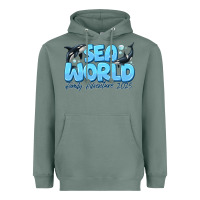 Sage Sea World Family Adventure 2025 Heavyweight Hoodie - CowhideDigitalArt